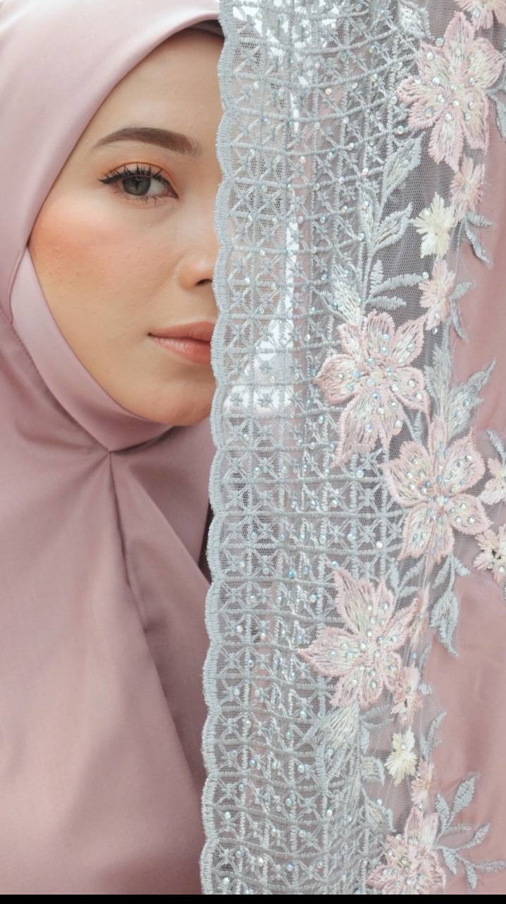 Telekung Eksklusif - Brownish Grey