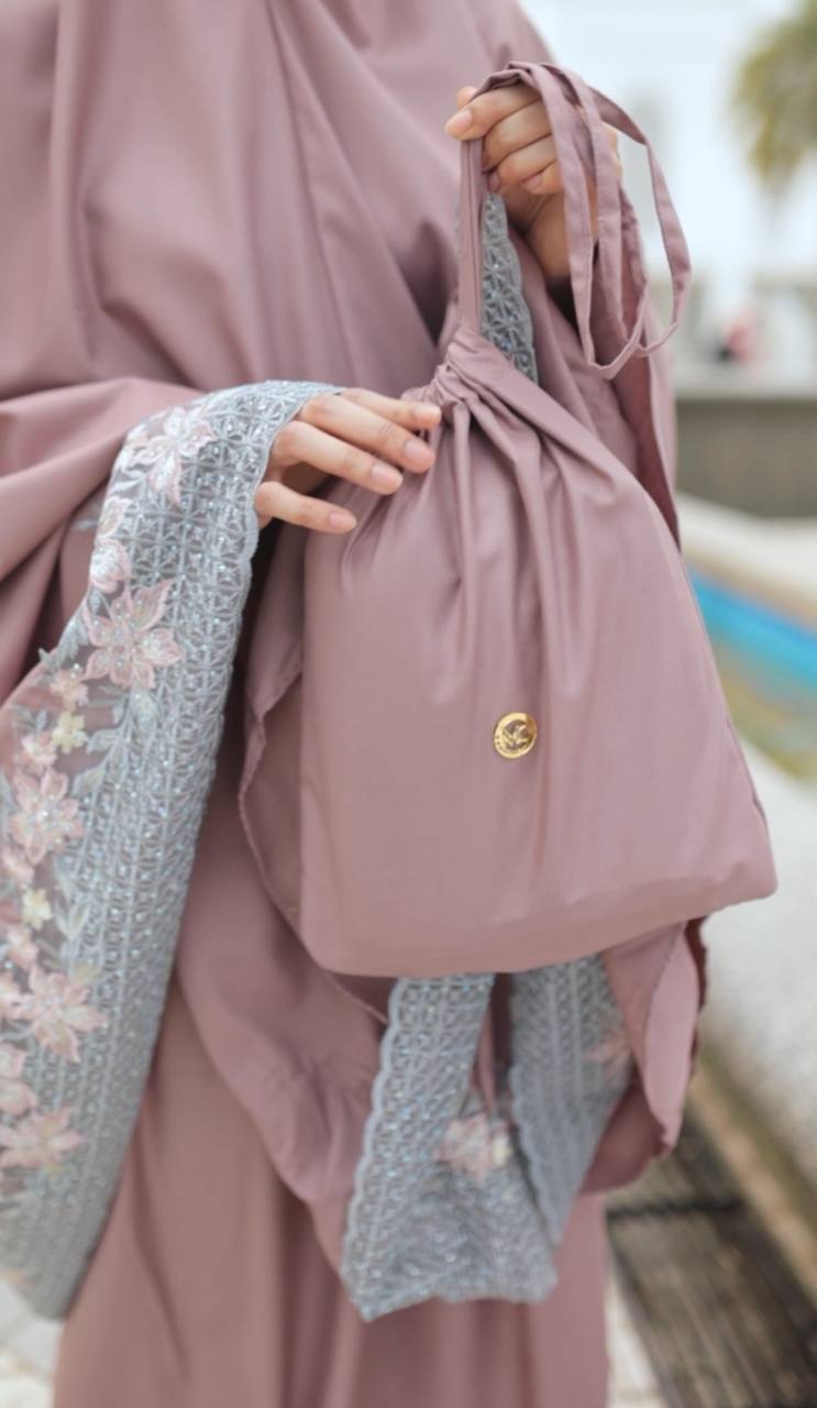 Telekung Eksklusif - Brownish Grey