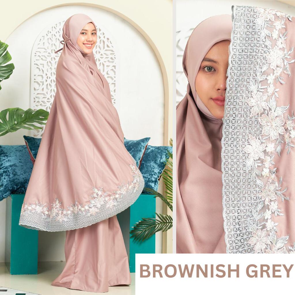 Telekung Eksklusif - Brownish Grey