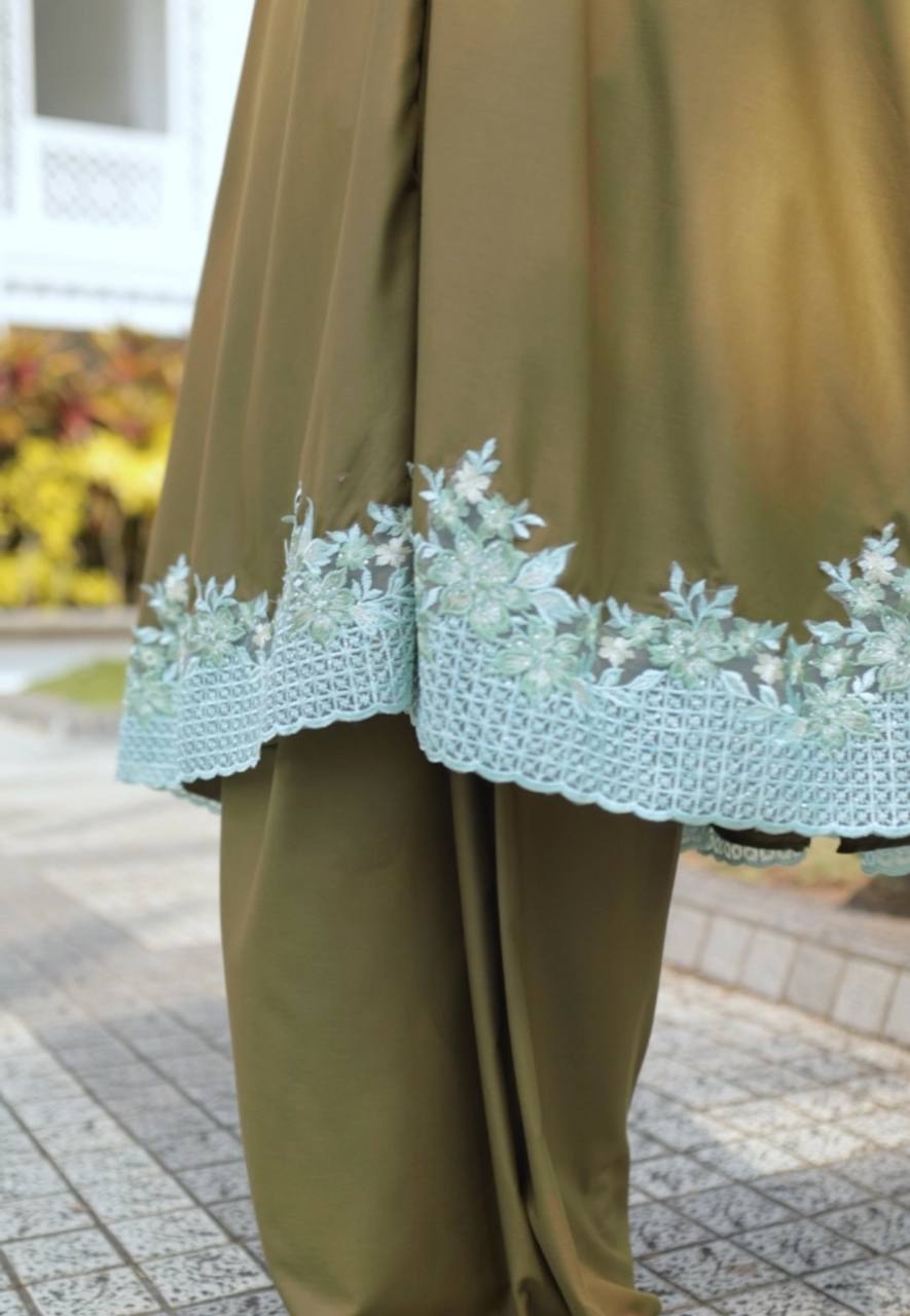 Telekung Eksklusif - Olive Green