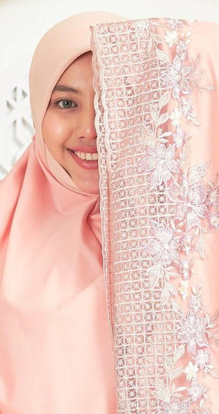 Telekung Eksklusif - Peach