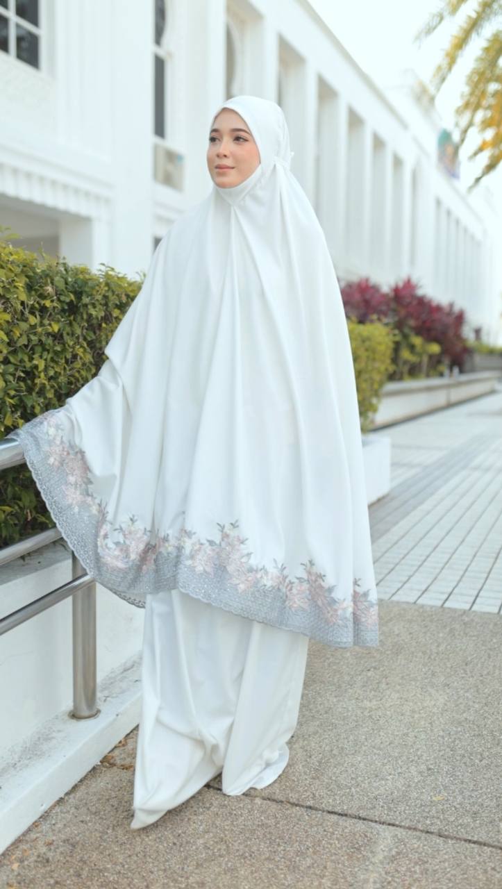 Telekung Ekslusif - White