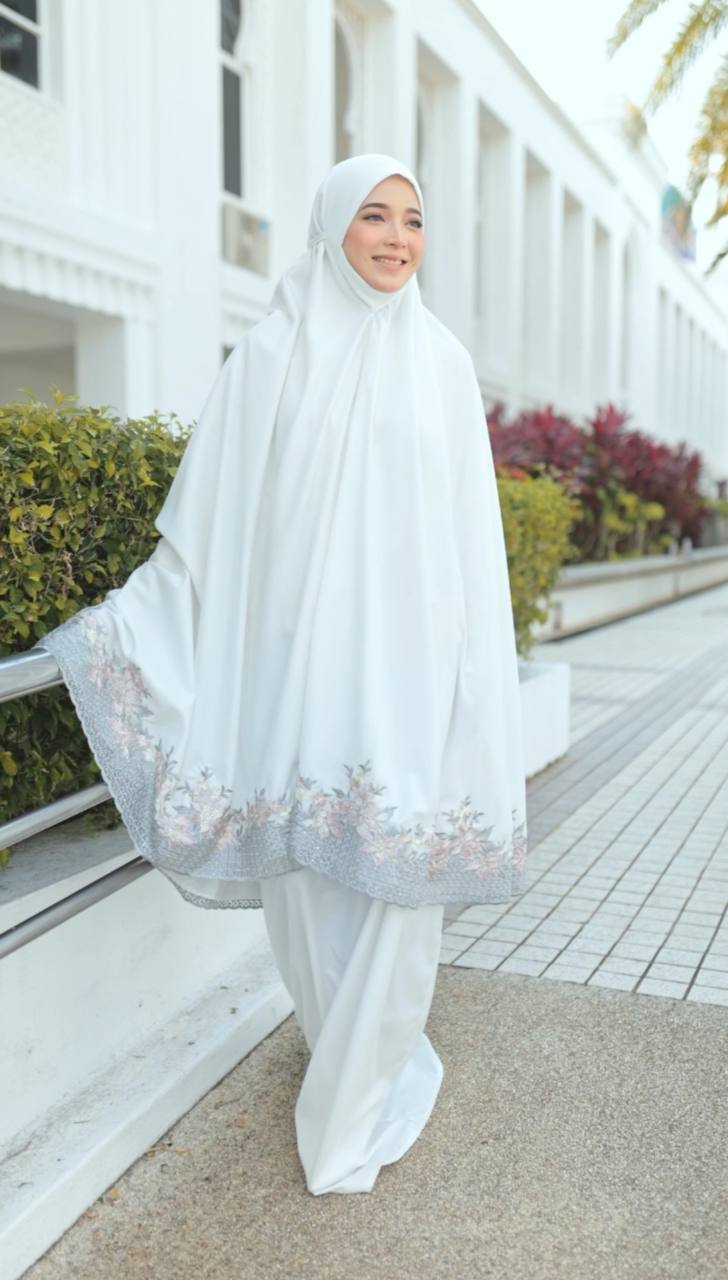 Telekung Ekslusif - White