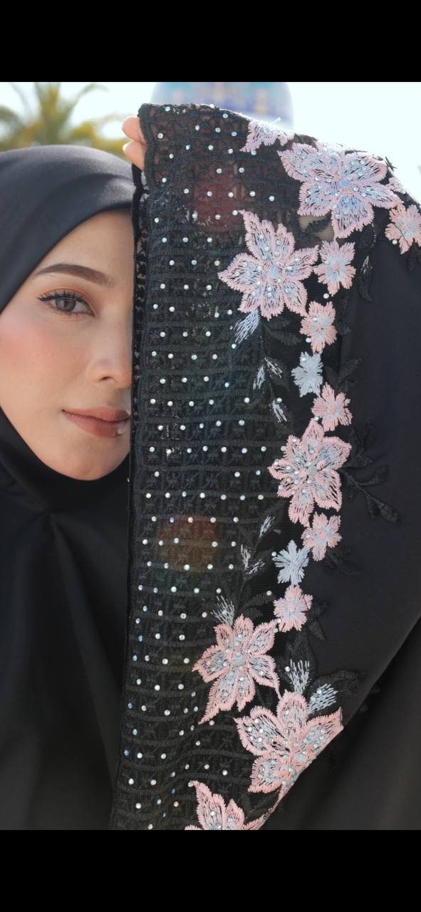 Telekung Eklusif - Black