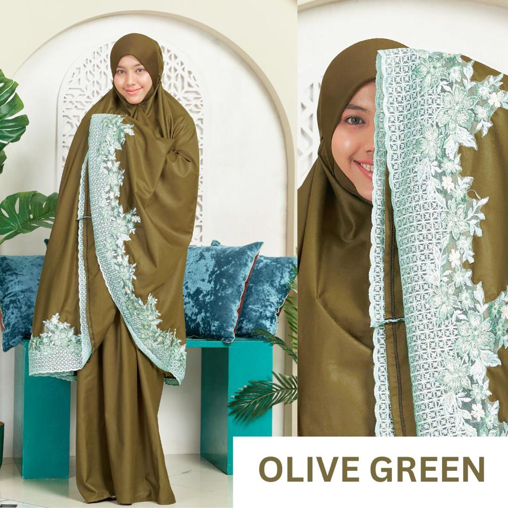 Telekung Eksklusif - Olive Green